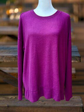 Lucky Brand Ladies' Soft Cloud Jersey Lightweight Sweater Sweatshirt Relaxed Lg